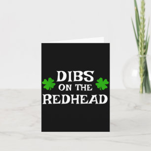 Försteget på Rödhårig Rolig St Patrick's Day Irlän Kort