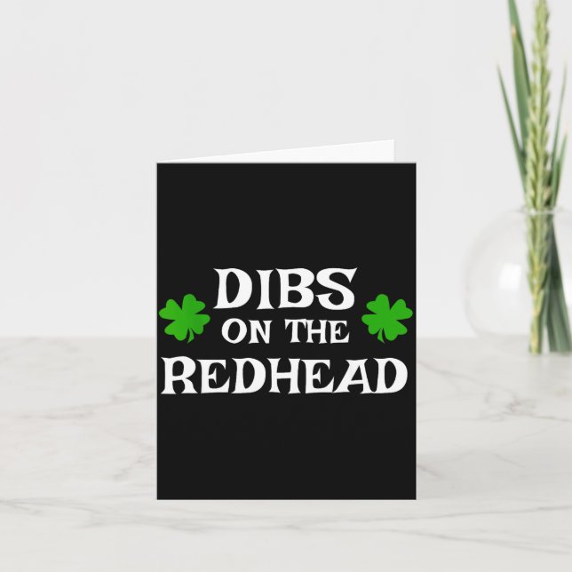 Försteget på Rödhårig Rolig St Patrick's Day Irlän Kort (Framsida)