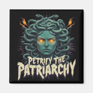 Förstenad Patriarkatet Medusa Empowerment Magnet