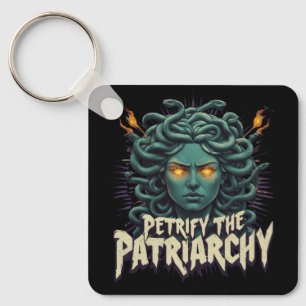 Förstenad Patriarkatet Medusa Empowerment Nyckelring
