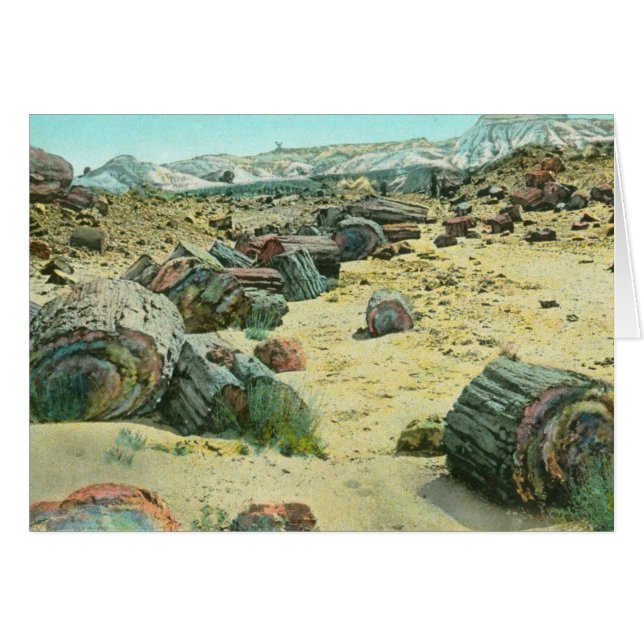 Förstenad skog hälsningskort (Framsidan Horizontal)