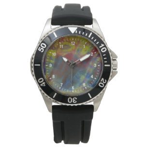 Förstenad trä horisontell armbandsur