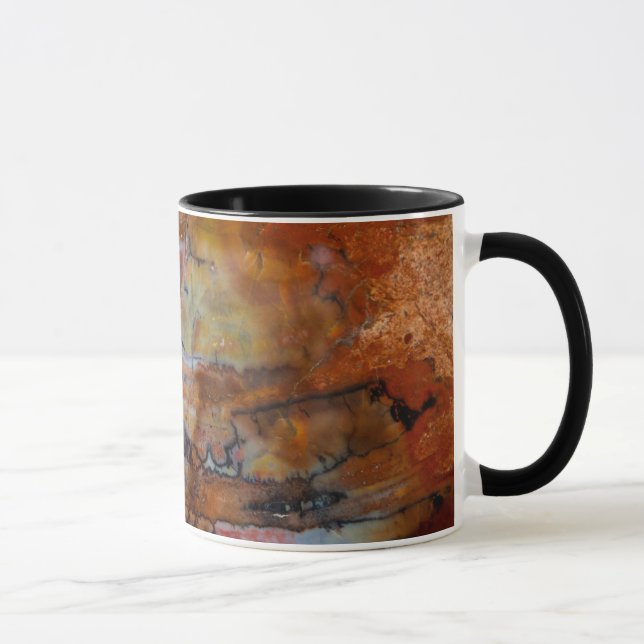 Förstenat trä brunt mugg (Höger)