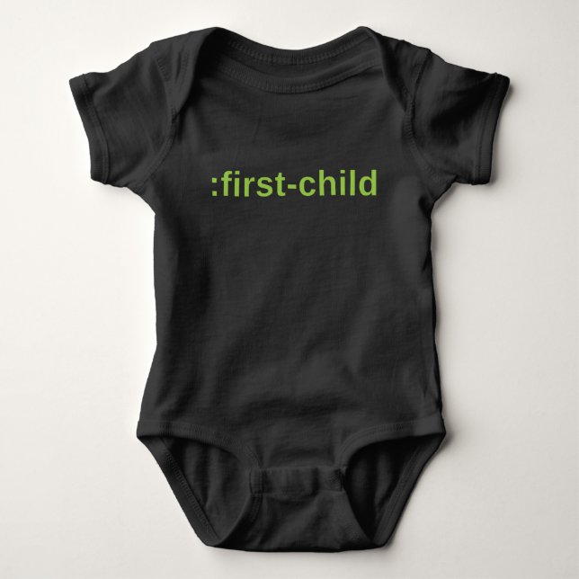 Förstfödd barn med en CSS-väljare T Shirt (Framsida)