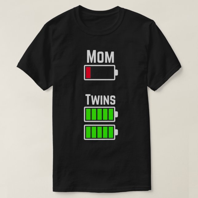 Förstklassig för kvinnor med dubbelt Mamma-batteri T Shirt (Design framsida)