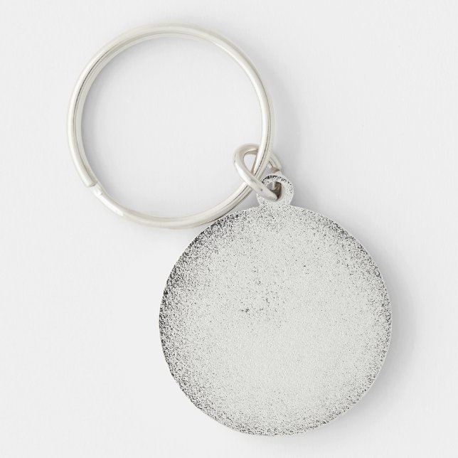 Förstklassig nyckelkedja - elegant och funktionell rund silverfärgad nyckelring (Baksida)