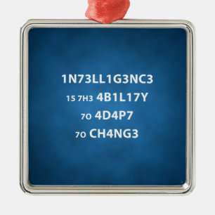 Förstklassig parentes för Intelligence Quote Pre Julgransprydnad Metall