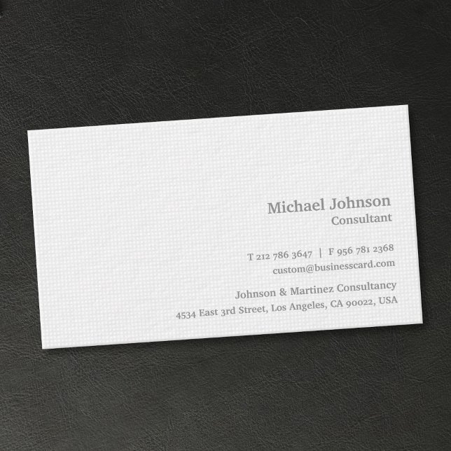 Förstklassig personlig - moderna vita fyrkanter visitkort (Personalized Modern White Squares Premium Thick Business Card)