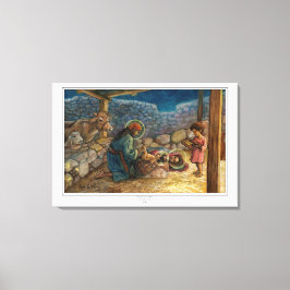 Förstklassigt Kanvastryck av "Heliga Family at Res