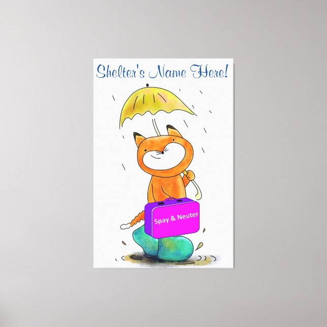 Förstklassigt Kanvastryck Cat Kattdjur Spay och Ne (Framsida)