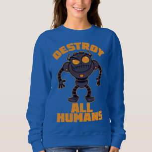 Förstör all mänsklig Arg Robot T Shirt
