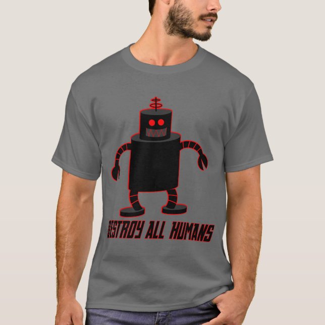 Förstör alla människor t shirt (Framsida)