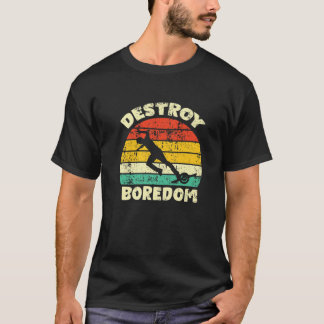 Förstör frigång med ett hjul Elektriskt skateboard T Shirt