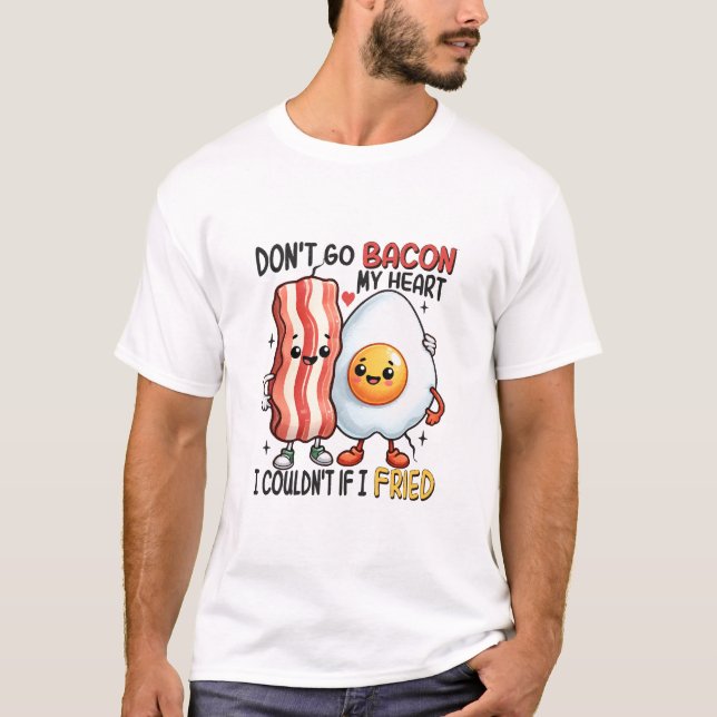 Förstör inte min hjärta med bacon t shirt (Framsida)
