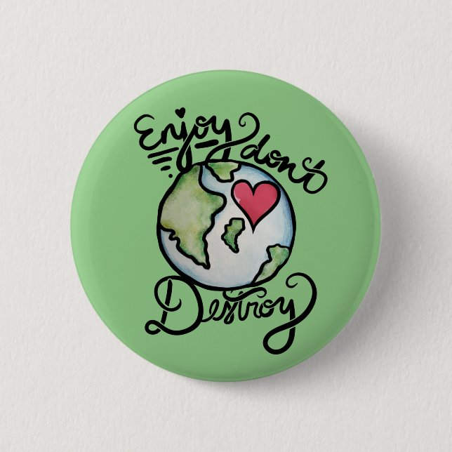 Förstör inte mor:s jordkonst knapp (Framsida)