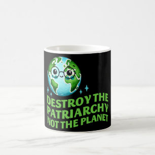 Förstör Patriarkatet Inte Planeten Ekofeminist Kaffemugg