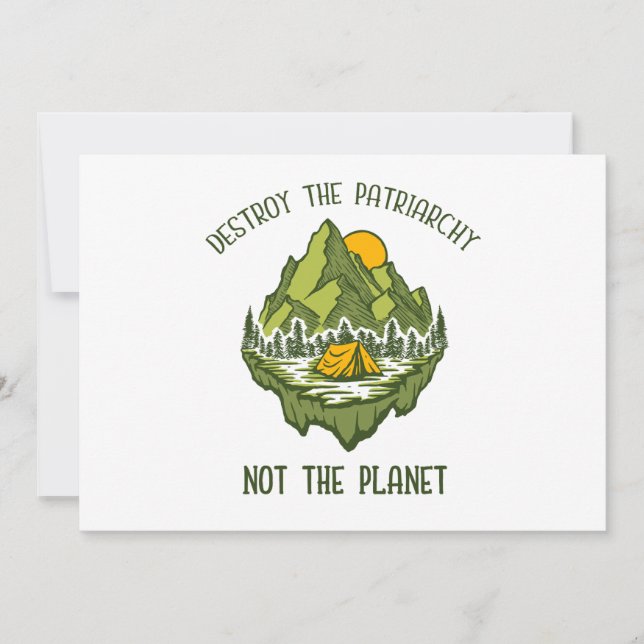 Förstör patriarkatet inte planeten  julkort (Framsida)