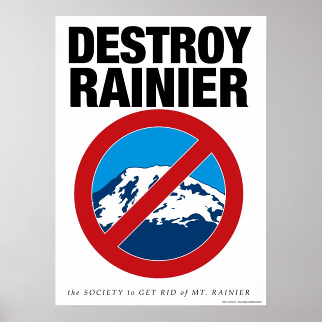 Förstör Rainier-affisch Poster (Framsidan)