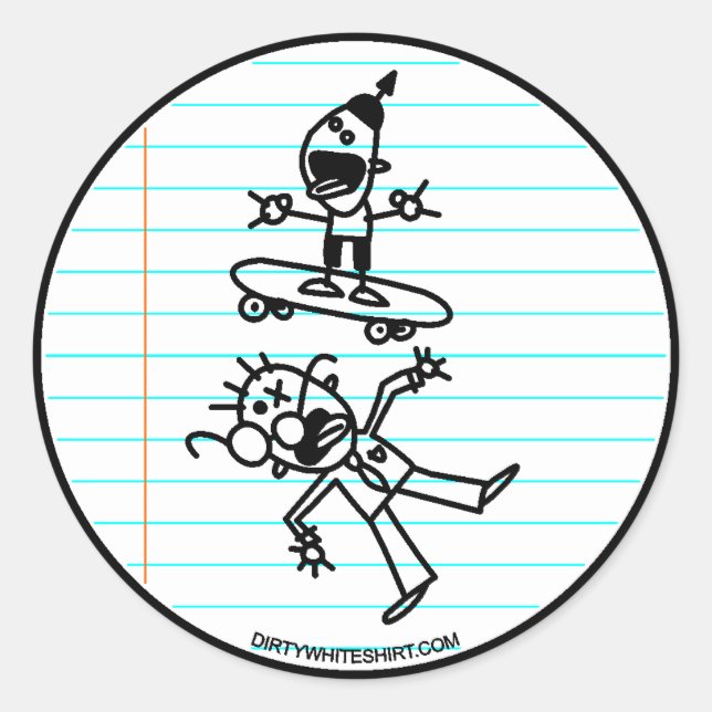 Förstör Runt Klistermärke (Framsida)