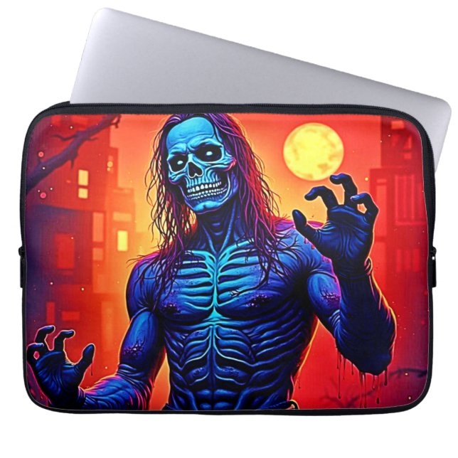 Förstör Zombie Demon i stadens utformning Laptop Fodral (Framsidan)