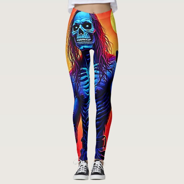Förstör Zombie Demon i stadens utformning Leggings (Framsida)