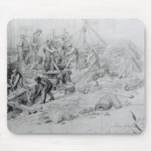 Förstora avkloppen på Moorfields, London, 1841 Musmatta