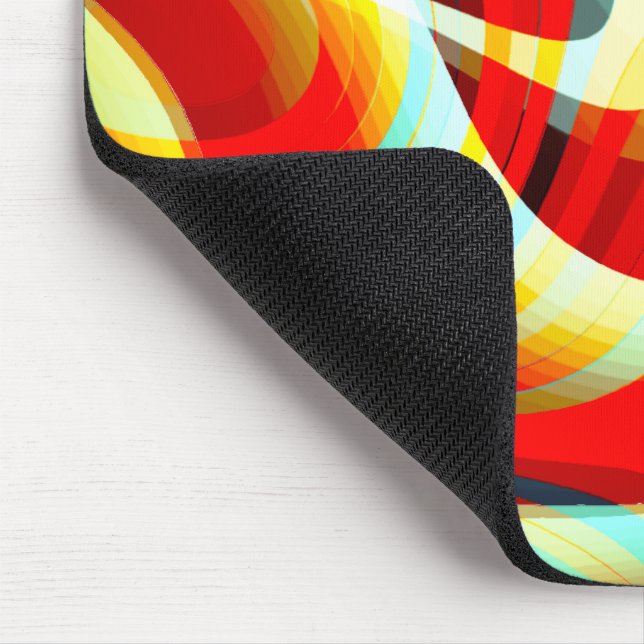 Förstora böjda röda linjer som överlappar  musmatta (Hörn)