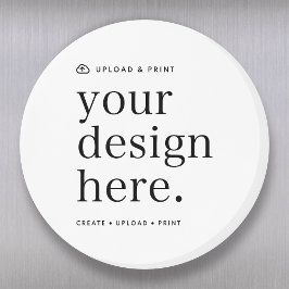Förstora din designuppladdning 3-tums rund magnet