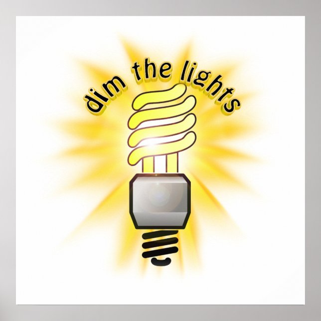 Förstora energisparljuset poster (Framsidan)