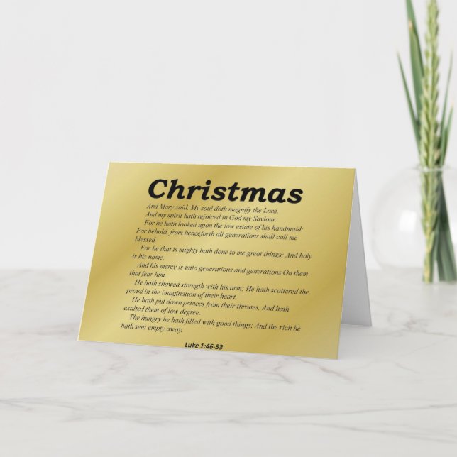 Förstora Herren Jul Luke 1-46 Helgkort (Framsida)