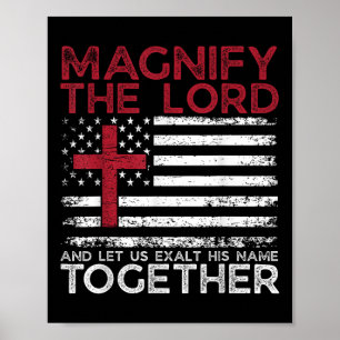 Förstora honom utåt honom tillsammans med en psalm poster