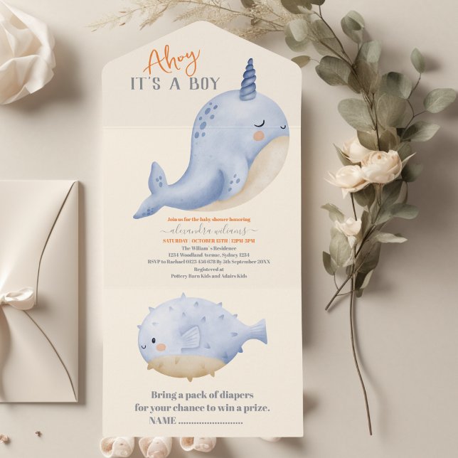 Förstora vattenfärgen under sjöbabyduschen (Skapare uppladdad)