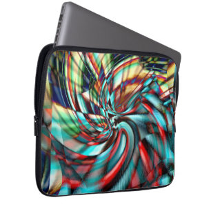 Förstorad pixel spiral med hammarad glaston laptop fodral