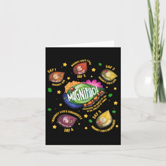 Förstorad upptäckt av Gud Vbs 2025 Kort (Framsida)