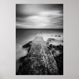 Förstörande pir i havet poster