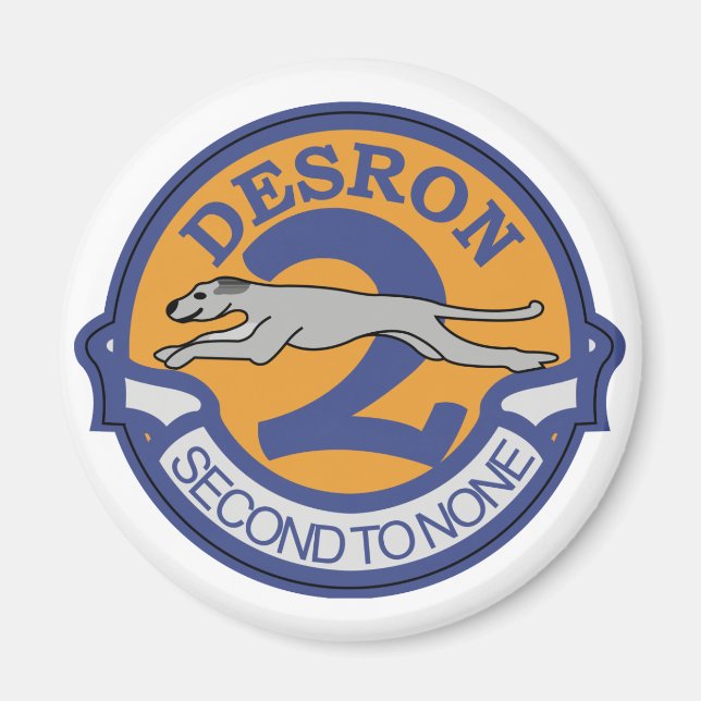 Förstörare Kvadratisk DESRON - 2 Magnet (Framsidan)