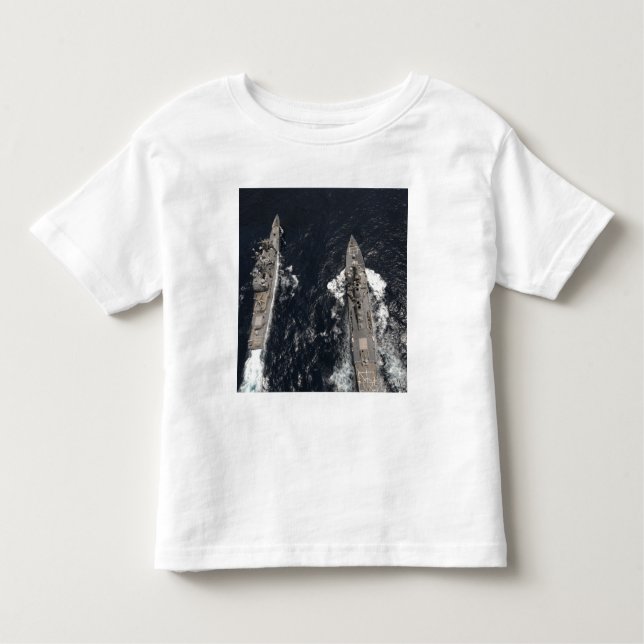 Förstörare USS Gridley med styrd missil Tee Shirt (Framsida)