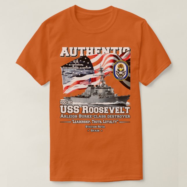 FÖRSTÖRARE USS Roosevelt DDG80 T Shirt (Design framsida)