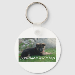 förstörd, ruttna germanska shepherd nyckelring