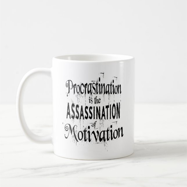 Förstörelse är mord på motivation kaffemugg (Vänster)