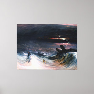 Förstörelse av Däck av John Martin (1840) Canvastryck