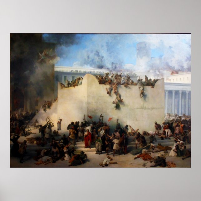Förstörelse av det judiska templet i Jerusalem Poster (Framsidan)