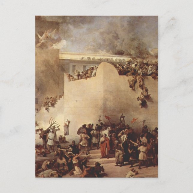 Förstörelse av Jerusalems tempel Vykort (Framsida)