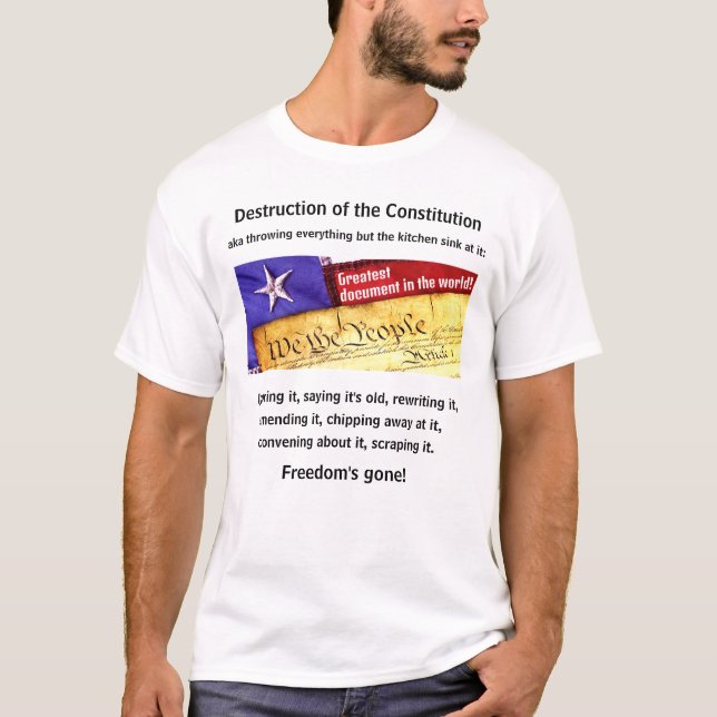 Förstörelse av konstitutionen (lätt) T-Shirt (Framsida)