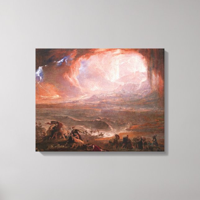 Förstörelse av Pompeji och Herculaneum Canvastryck (Framsida)