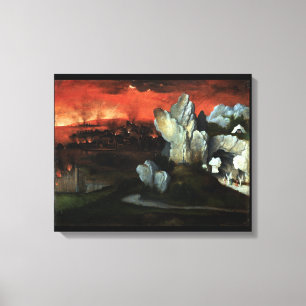 Förstörelse av Sodom och Gomorrah - Joachim Patine Canvastryck