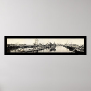 Förstörelsefoto 1911 för USS Maine Poster