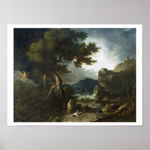 Förstörelsen av Niobes barn, 1760 (olja på Poster