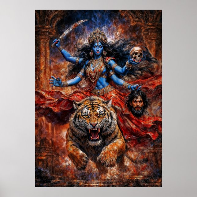 Förstörelsens och förnyelsens moder Moder Kali Poster (Framsidan)