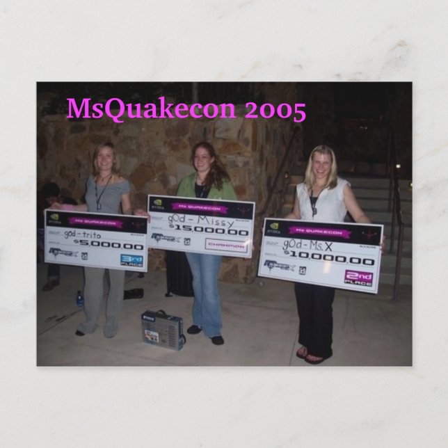 Förstörelsevinnaren i Quakecon 2005 Vykort (Framsida)